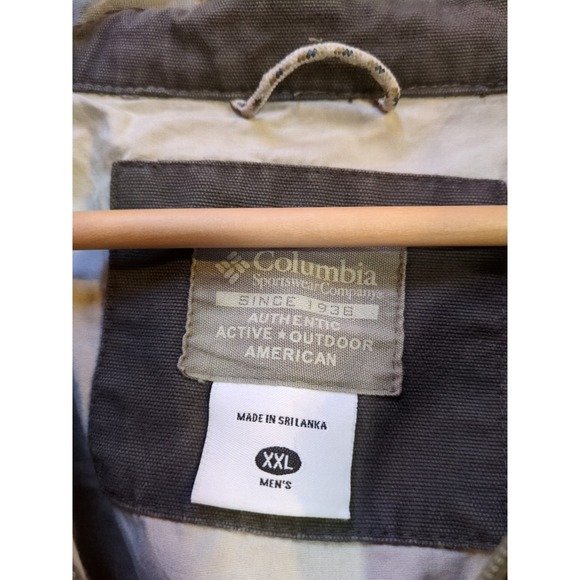 Vintage Columbia Canvas Jacket Mens XXL Utility Chore Barn Workwear Green Cotton - Picture 3 of 16